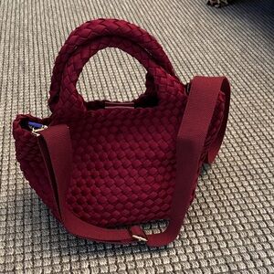 ANTONIO MELANI Woven Mini Bag - Rich Burgundy